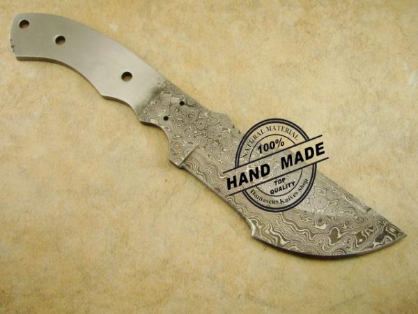 Damascus Steel Tracker Knife Blank