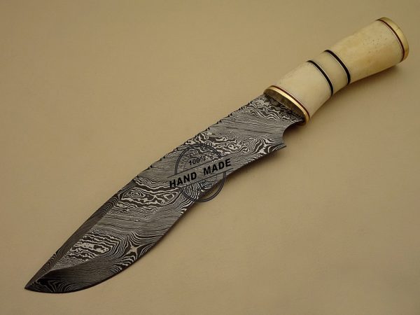 Premier Damascus Steel Bowie Knife