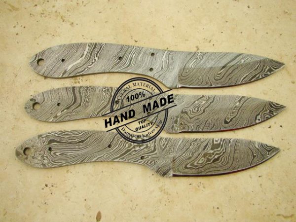 Damascus Steel Skinner Knife Blanks