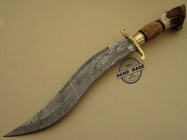 Damascus Kukri Bowie Knife