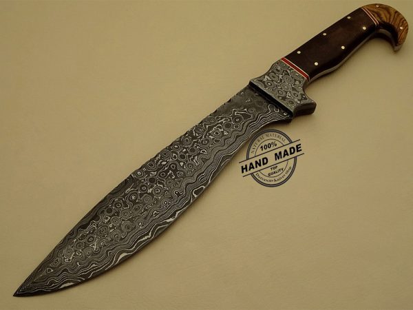 Custom Damascus Bowie Knife